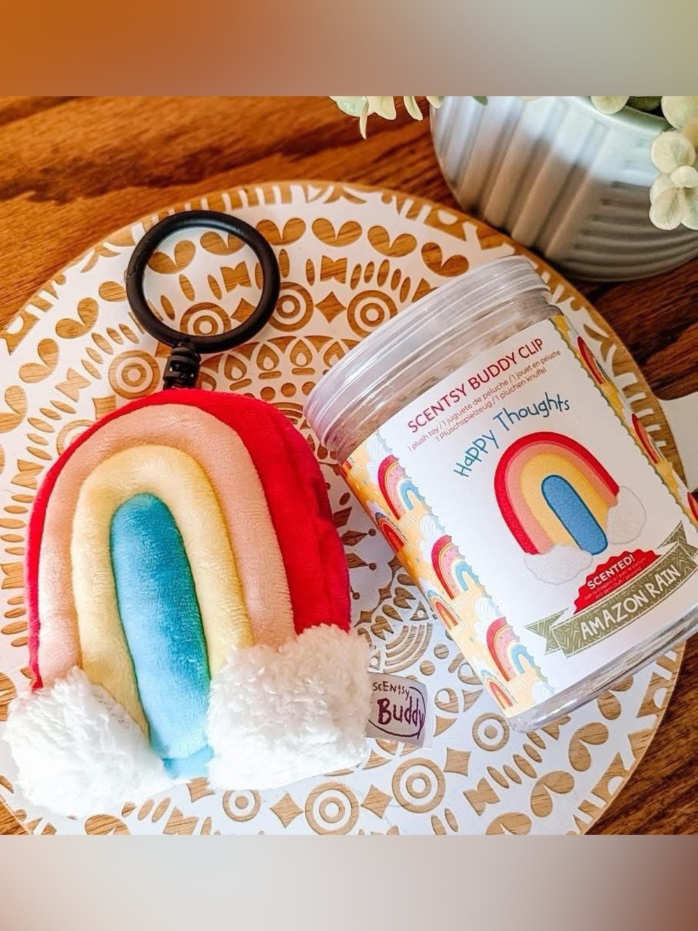 Scentsy Happy Thoughts Rainbow Buddy Clip- NEW- $18